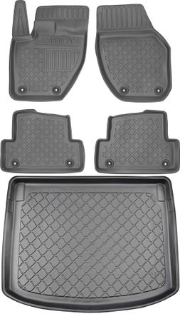 OEM Juego De Alfombrillas Para Coche Y Maletero Para Volvo V40 Ii / V40 Cross Country Hatchback / Suv (desde Julio De 2012 Hasta 2019)