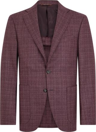 Canali Enkelrijig Jasje - Heren - Blazers - Rood - L - Wol - Jassen