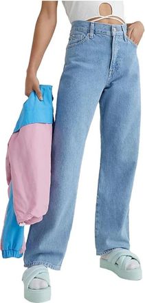 Tommy Hilfiger Loose Cowboy Pants - Dames - Loose Fit Jeans - Blauw - W29 L32 - Katoen - Jeans