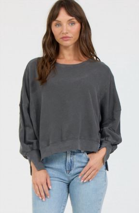 Dear John Denim Trenton Crew Top In Gull Grey