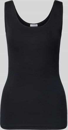 Hanro Slim Fit Top mit Rundhalsausschnitt in Black, Gr&ouml;&szlig;e XS