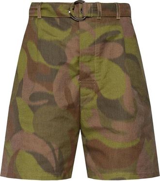 Marni Bicolor Cotton Bermuda Womens Shorts