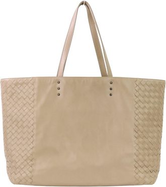 Bottega Veneta Grayish Leather Tote Bag (Pre-Owned)