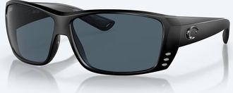 Costa Unisex Catcay Polarized Sunglasses In Blackout Gray Silver Mirror