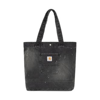 Carhartt Work in Progress Carhartt Wip, Tote Bags, male, Black, Size: ONE SIZE Denim Tote
