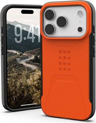 Urban Armor Gear Funda Uag Civilian Magsafe Para Iphone 17 Pro Max Compatible Con Magsafe (naranja)
