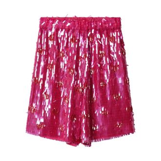 Dries Van Noten Mujer, Pantalones cortos, Rosa, Talla: S