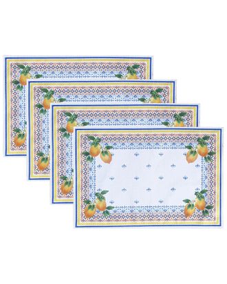 Elrene Set Of 4 Capri Lemon Placemat