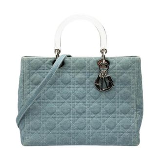 Dior Pre-owned Quilted Satchel Bag - Dames - Pre-owned - Blauw - Maat: ONE Size