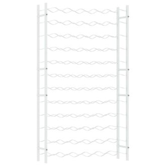 Berkfield Home Wine Rack for 72 Bottles White Metal