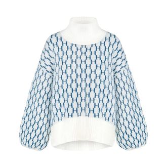 H&eacute;st H&eacute;st - Fam New Pattern Topper - Dames - Truien - Wit - Maat: XS Wol