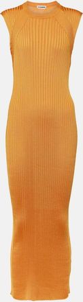 Jil Sander Ribbed-knit jersey maxi dress