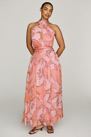 Anthropologie Maeve Cutout Halter Maxi Dress