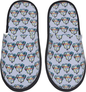 Generic Police Car Men Women House Shoes Non-Slip Slippers Breathable Sliders For Indoor Outdoor Winter M