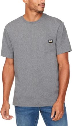 CAT Caterpillar Mens Trademark T-Shirt, Gray, XL