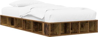 vidaXL Estructura De Cama Con Almacenamiento Madera Envejecida Vidaxl