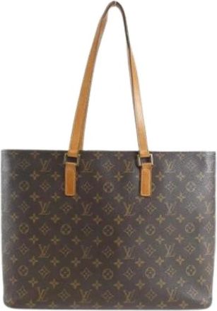 Louis Vuitton Pre-owned Tote Bags, female, Brown, Size: ONE SIZE Pre-owned Canvas Tote Bag