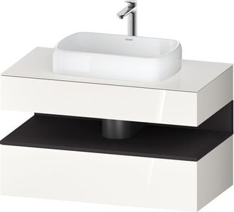 Duravit Duravit - Qatego Consola Mueble Bajo Lavabo, 1 Extra&iacute;ble, 1 Caj&oacute;n