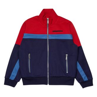 Dsquared2 Colourblock Zip Up Top - male - Dsquared2 - Kids Sweatshirts - Multicolor - 4 Y - Kids