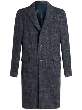 Etro Cappotto monopetto - Blu