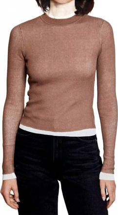 dh New York Harper Ribbed Sweater In Mocha