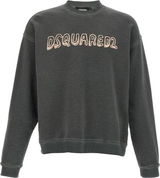 Dsquared2 Heren, Sweatshirts & Hoodies, Grijs, Maat: XL Katoen