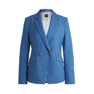 HUGO BOSS Dames, Jassen, Blauw, Maat: XL Katoen