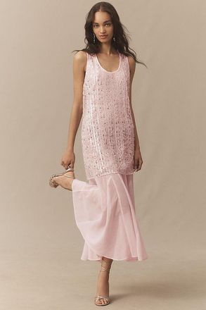 endless rose Sleeveless Sequin Chiffon Maxi Dress