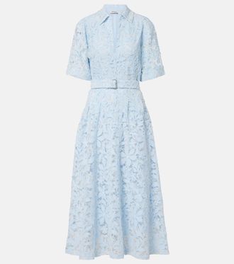 SIMKHAI Deanna lace guipure cotton midi dress