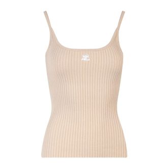 Courr&egrave;ges Donna, Top, Beige, L, new