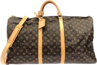 Louis Vuitton Monogram Marron Coated Canvas Boston Bag (Pre-Owned)