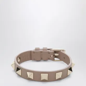 Valentino Garavani Rockstud bracelet in powder pink leather
