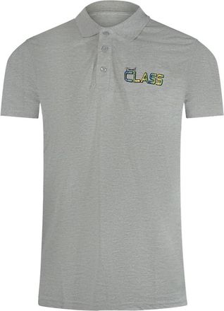 Roberto Cavalli Mens Cavalli Class Vibrant Floral Logo Grey Polo Shirt - Size: 38