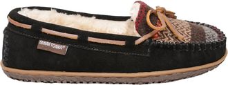 Minnetonka Womens Minnetonka Tilia Suede Loafer In Black Multi