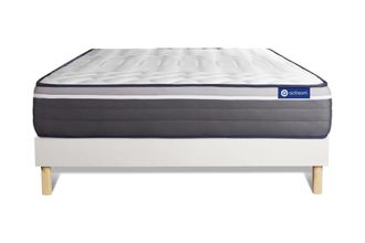 Actisom Somier blanco + Colch&oacute;n con muelles y viscoel&aacute;stica 160 x 200