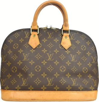 Louis Vuitton Alma Handbag Monogram Canvas Brown Canvas Handbag (Pre-Owned)