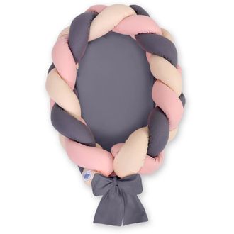 OEM Capullo Trenzado Para Beb&eacute; 2 En 1 - Beige-rosa Sucio-antracita