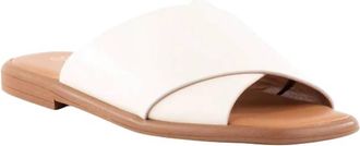 Seychelles Womens Upper Echelon Leather Slide Sandal In Off White
