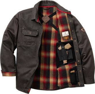 Legendary Whitetails Mens Conceal and Carry Journeyman Shirt Jacket, Tarmac, Large