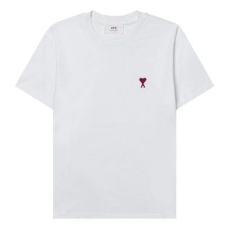 Ami Small Heart Logo T-shirt White BFUTS035-724-100
