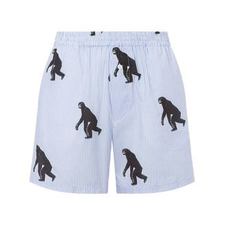 Moschino Graphic-print Striped Shorts