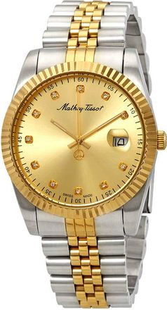 Mathey-Tissot Mathey II Quartz Crystal Gold Dial Mens Watch H710BDI