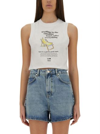 Moschino Cropped Top With Print