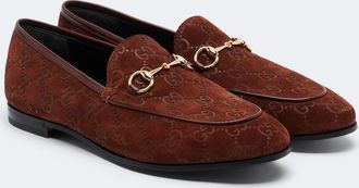 Gucci Jordaan Horsebit GG suede loafers