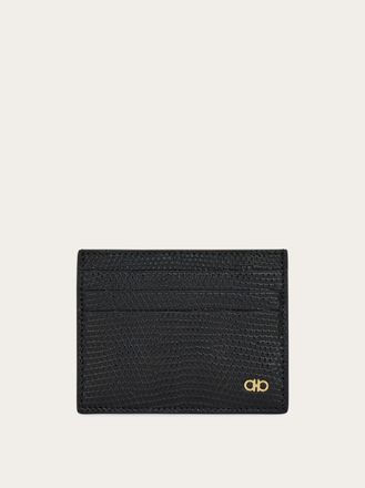 Ferragamo Men Gancini credit card holder Black