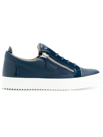 Giuseppe Zanotti Frankie low-top sneakers - men - Leather/Rubber/Leather - 40 - Blue
