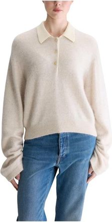 Bellerose Dusto Polo - Dames - Polos - Beige - M - Wol - Tops