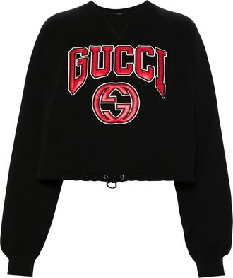 Gucci Logo-embroidered Cotton Sweatshirt