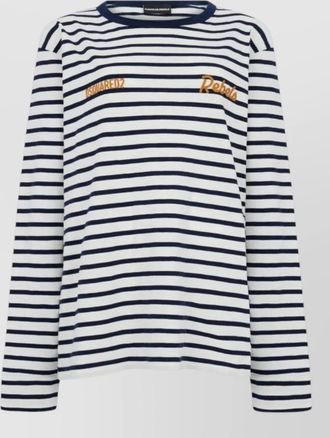 Dsquared2 long sleeve crew neck striped top