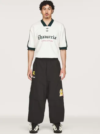 adidas Mens Trousers Oversized Woven Track Black Recycled Polyamide